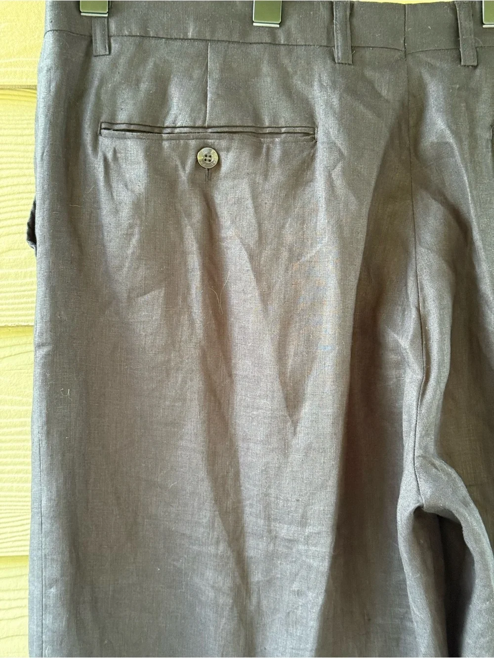 Royal Prestige Men's Black Linen Straight Leg Casual Travel Summer Pants Size 44
